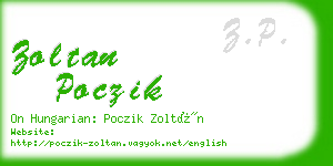 zoltan poczik business card